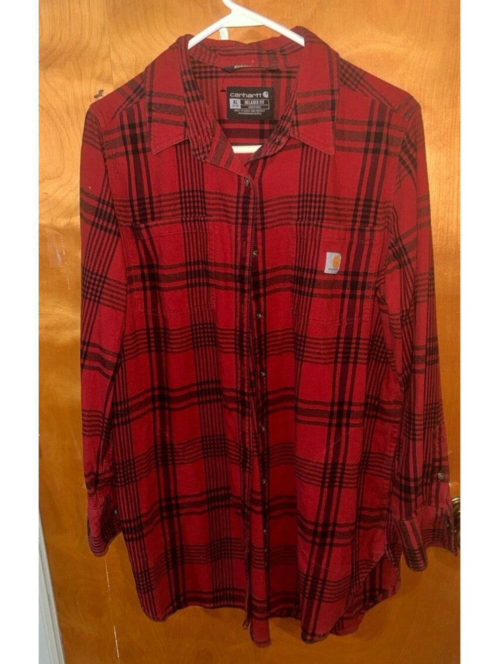 CARHARTT rugged flex relaxed fit button up shirt size XL 16/18